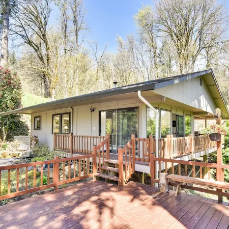 Riverfront Woodland Cabin: Wooded & Forested Views
