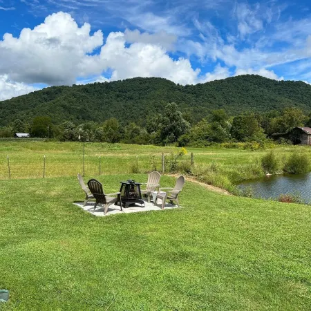 Waterfront cabin with mountain views; 26 minutes to downtown Asheville.