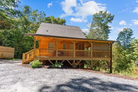 Gorgeous CABIN! Huge Deck, Mountain Views,12 min to Dwtn AVL!!!
