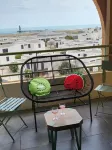 4-person air-conditioned apartment with direct beach access