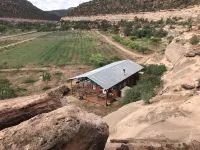 Rustic Bunkhouse with canyon views.