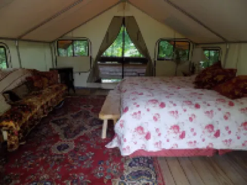 Glamp Richard on Adirondack Flower Farm