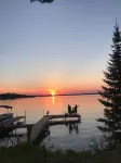 Kabekona Bay on Leech Lake. 3 miles to downtown Walker, MN. West-facing sunset!