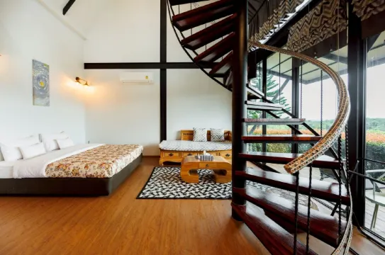 วิลล่าซูพีเรียพร้อมระเบียงและวิวสวน