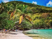 Walk to world famous Maho Bay! Privacy, views, pool, 4 equal king size bedrooms. Hotels in Central