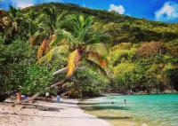 Walk to world famous Maho Bay! Privacy, views, pool, 4 equal king size bedrooms. Hotels in Central