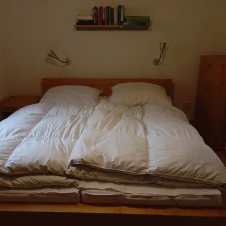 Vacation apartment near the national park and harbor with terrace and parking space