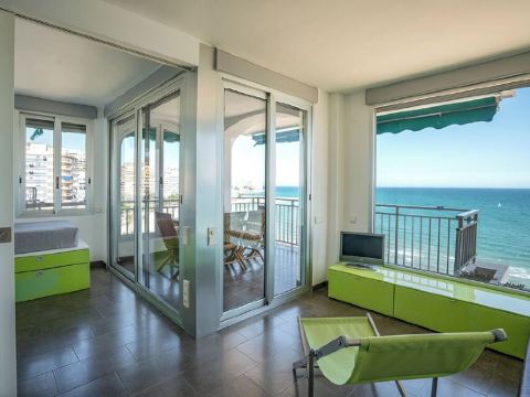 APARTMENT DESIGN 1 LINE BEACH WITH SWIMMING POOL, TENNIS COURT AND GARAGE.