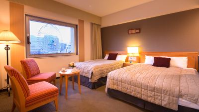 デラックススタンダードツインルーム(ナイトライフビュー)(禁煙)(◆28平方メートル◆観覧車ビュー保証) ナビオス横浜の写真