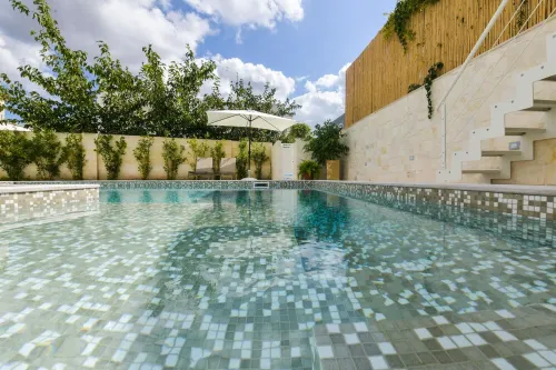 In the pool holiday home