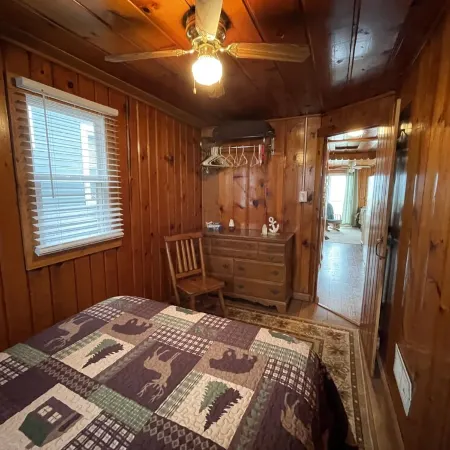 Three bedrooms with kitchen and a huge deck.