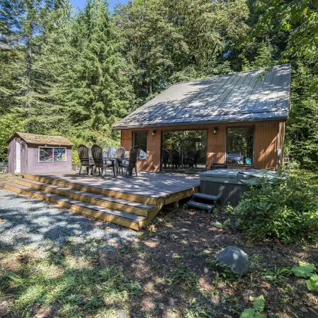 Unplug at this Mt. Baker Cabin in the Hot Tub, enjoy massage chair & rain shower
