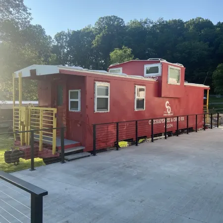 The C&O Caboose at Cantrell Station, Minutes to Fayetteville!