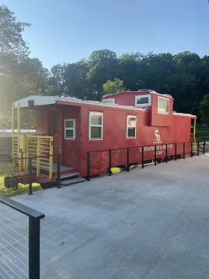 The C&O Caboose at Cantrell Station, Minutes to Fayetteville!