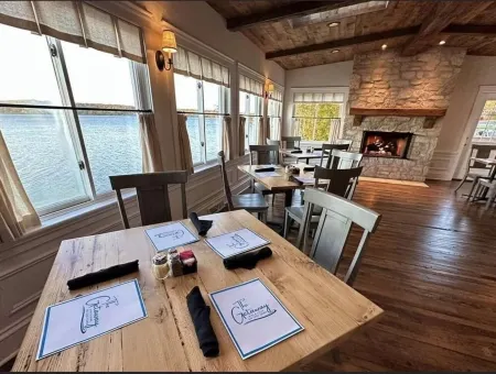 Winter Getaway with Cozy Fireplace in This Elegant Lake Geneva Condo & King Bed.