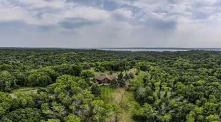 Secluded Lake View Log Cabin on 40 Acres