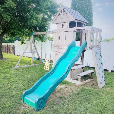 Entire lower level in a private home with walkout fenced yard.