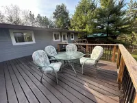 Castle Rock Lakefront Home, with pier, sand bottom, and wrap around deck