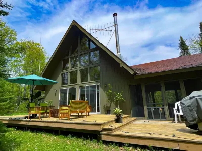 Moss Creek Cabin in the woods on Madeline Island