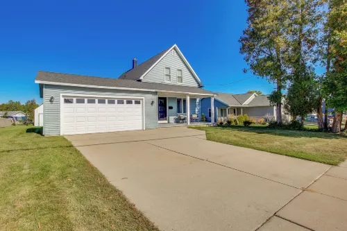 Steps to Lake Michigan Manitowoc Home with Fire Pit - 3-Star