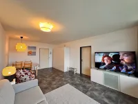 Sunny balcony with sea view directly on the beach