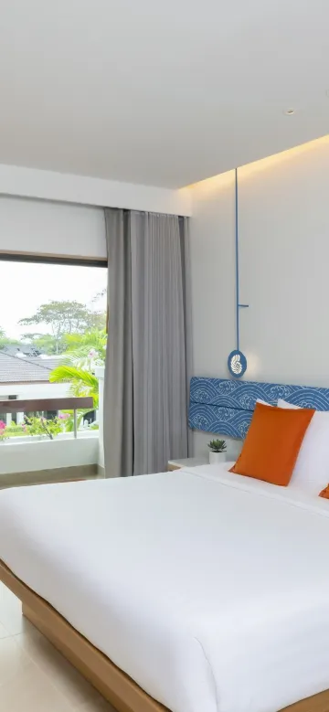 ห้องพรีเมียร์เตียงคิงไซส์พร้อมวิวสวนหย่อม