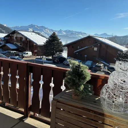 Bright south-facing apartment, 12m2 balcony, splendid view of the resort at the foot of the slopes