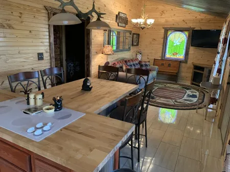 Lazy Bear Cottage with Beautiful view and Fiber Internet! Отели в г. Шерман Тауншип