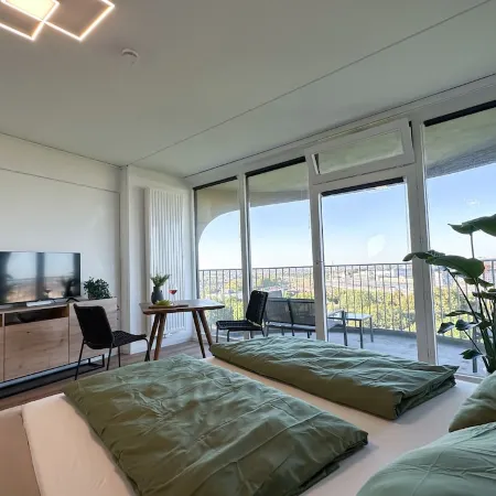 ☆Bright apartment☆Wide view☆12th floor☆Netflix☆Center☆
