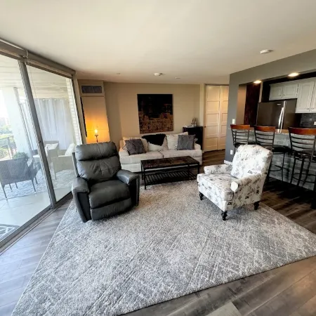 2B-2B centrally located in Omaha with skyline balcony views.