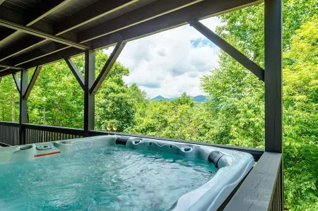 Spacious Mountain Cabin w/Beautiful View!! 3 King Beds & Spa!