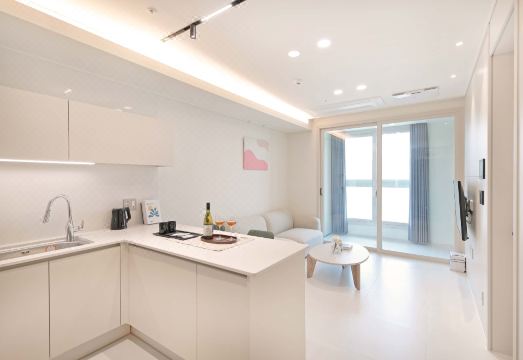 쏘타스위트 부산 서면의 조식 뷔페 모습