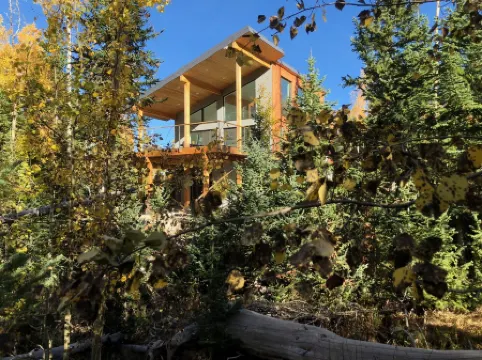 Ski-access and view Chair 5 runs from cabin in Brian Head, UT