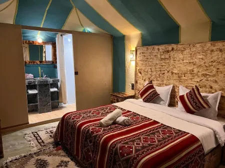 private tent with bathroom