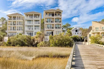Sleeps 24 Priv Beach Boardwalk Pool Ocean View 24 Bradley Cir by AvantStay
