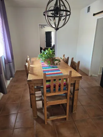 Hacienda de Horacio a 3 bedroom w/2 king beds, private patio and parking.