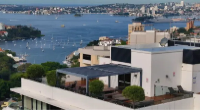 Modern City Pad with Rooftop Pool and Gym