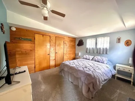 Spacious lakefront home with private dock and a panoramic view of Conneaut Lake.