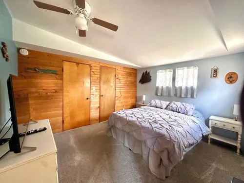 Spacious lakefront home with private dock and a panoramic view of Conneaut Lake.