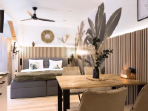 BaliApartment, kitchen, parking lot, 24h digital check-in, Wlan 150MBit Hotels in Hof