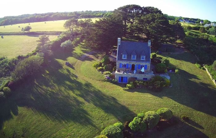Port Manech: House with garden exceptional sight ocean (180°)