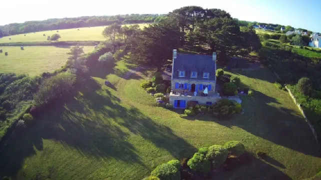 Port Manech: House with garden exceptional sight ocean (180°)