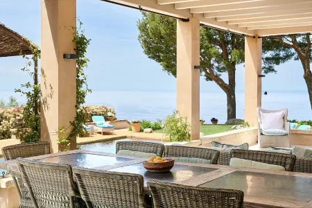 "villa in Mallorca. Infinite Blue Over the Mountains of the Serra de Tramuntana"