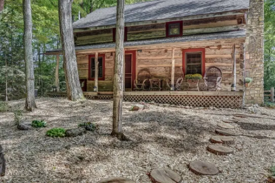 Hand Hewn Log Cabin Newly Renovated, rustic-modern design