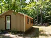 White Mountain Scenic River Camp with Cozy Cabin & Comfy RV