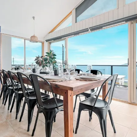 Retreat by the Sea – Coastal Escape with Cozy Spa & Panoramic Ocean Sunset Views