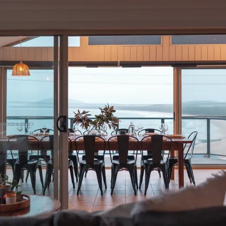 Retreat by the Sea – Coastal Escape with Cozy Spa & Panoramic Ocean Sunset Views