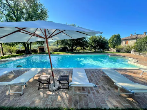 Detached Villa with Games Room, Pool, and Panoramic Views in San Damiano