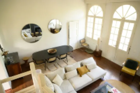 Character house between lake and sea