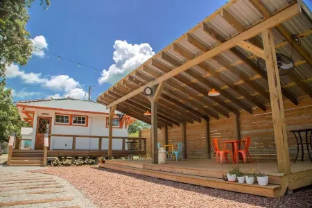 Train Wreck Inn - The Blue Train Car